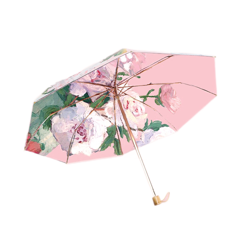 超轻太阳伞雨伞晴雨两用折叠防紫外线五折小巧双层UPF50+防晒伞女