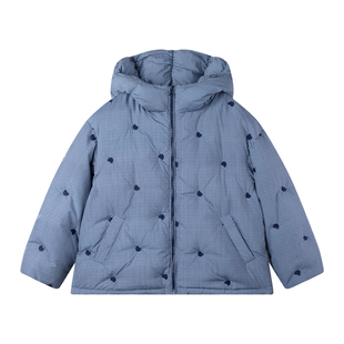 女童羽绒服冬季2025年儿童90绒小熊绣花新款中大童白鸭绒加厚外套