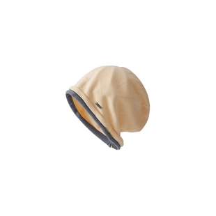 韩版ins拼色卷边帽檐堆堆帽女春秋薄款显脸小日系包头帽防风冷帽