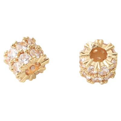 14K包金保色双层锆石隔珠