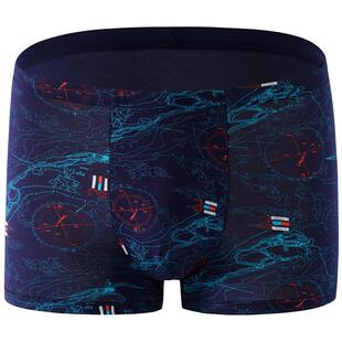 内裤男士平角裤莫代尔秋冬季透气中腰加肥佬加大码宽松胖子四角裤