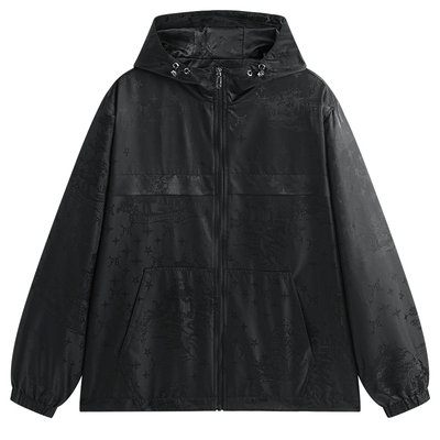 【商场同款】太平鸟男装夹克25秋季新款提花连帽外套 B1BCF3320