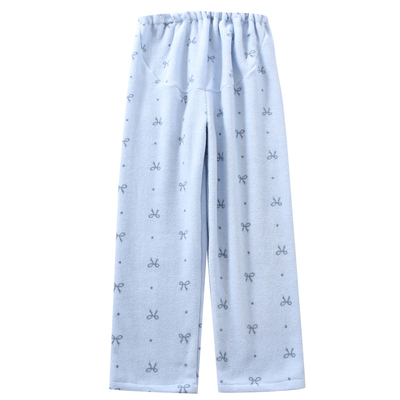 孕妇睡裤可调节摇粒绒暖暖裤加厚