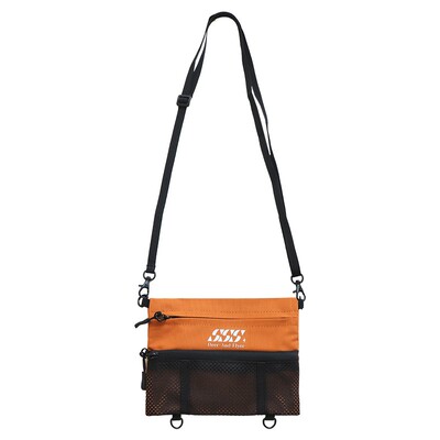 户外轻量斜挎双层收纳三色方包