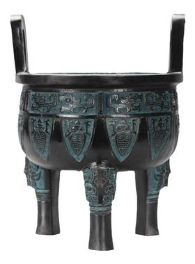 办公桌青铜器摆件蝉纹鼎