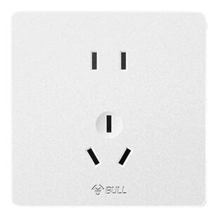 公牛g12暮雪白开关插座面板家用斜5孔五孔暗装一开双控奶油风哑光