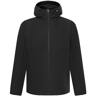 【抗菌】利郎奥莱连帽风衣男士2026春季休闲男装黑色短款夹克外套