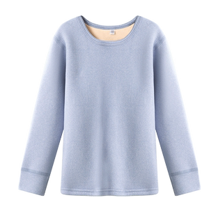 妙当当儿童打底衫加绒加厚保暖上衣男童冬季大童内穿秋衣单件女童