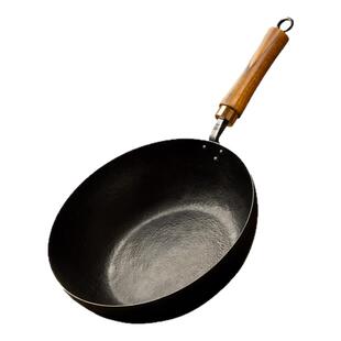 铁娃公社小炒锅手工锻打铁锅迷你一人食无涂层平底煎炒锅家用炒菜