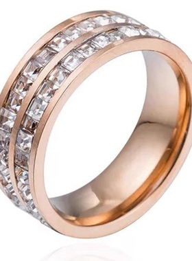 钛钢戒指男款情侣对戒