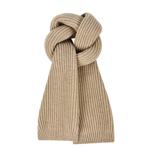 蘑糯糯手工针织围巾男女冬季百搭保暖乌木棕色情侣围脖高级感简约