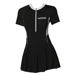 连体泳衣女成人保守显瘦遮肚新款裙式游泳馆专用运动泡温泉泳装女