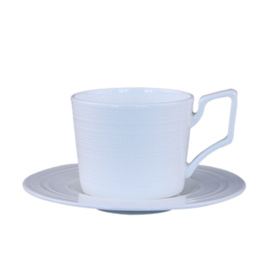 浮雕骨瓷咖啡杯200毫升红茶杯意大利欧式复古杯子家用茶杯茶碟套