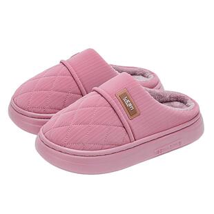 防水棉拖鞋女款冬季2026新款室内家居防滑保暖鞋女士红色拖鞋女式