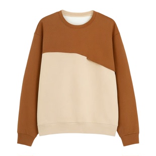 GV真维斯圆领卫衣男春秋季男款华夫格2025新款重磅上衣外套男士A