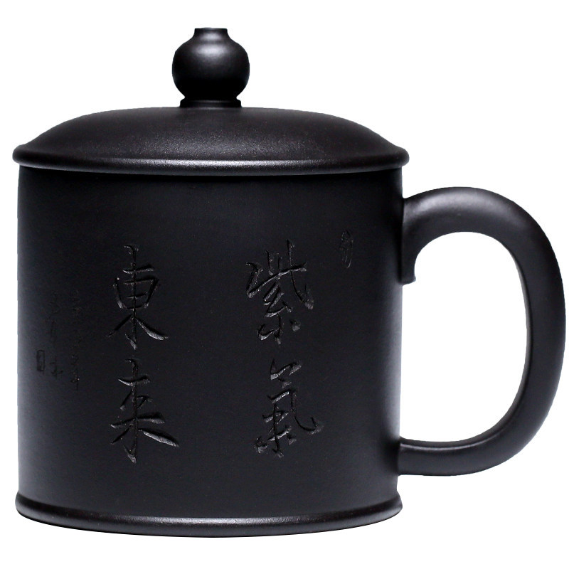 精选原矿好料杯身手工刻绘中国风
