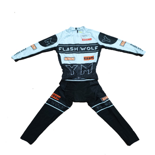 FLASHWOLF 夏季平衡车儿童骑行服速干运动长套装自行车表演赛车服