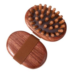 气垫按摩梳疏通头部经络全身美体干刷大齿檀木梳子女气囊头皮刮痧