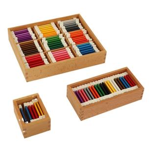 Montessori蒙氏儿童益智玩具蒙台蒙特梭利早教教具色板一二三木制