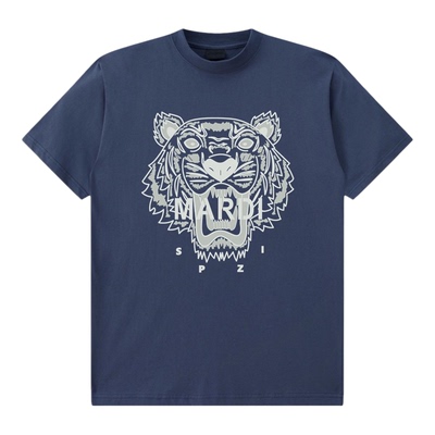 老虎头圆领短袖t恤男女情侣装