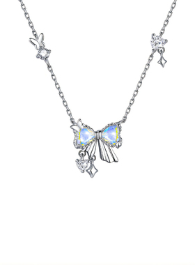 雅仙女女925纯银百搭蝴蝶项链