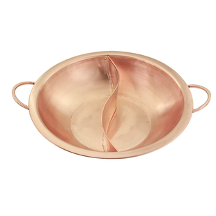 铜火锅纯紫铜加厚鸳鸯锅铜锅家用纯铜纯手工火锅盆燃气电磁炉专用