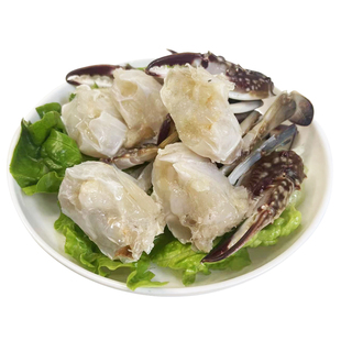 3斤M舟山蟹块新鲜冷冻梭子蟹切块速冻切蟹东海白蟹螃蟹块海鲜水产