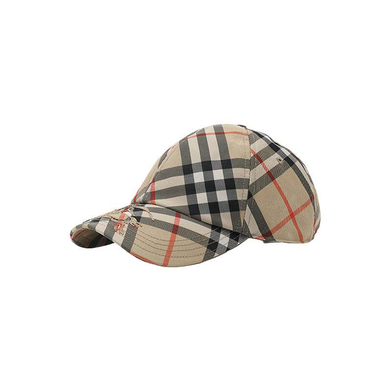 【自营】BURBERRY/博柏利女士SS26马术骑士贴布图案格纹鸭舌帽