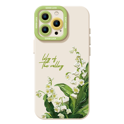 铃兰花小清新花朵夏日猫眼手机壳