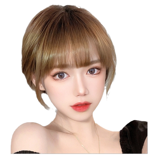 漫画刘海假发女片头顶真发无痕假刘海自然前额空气齐刘海贴片头帘