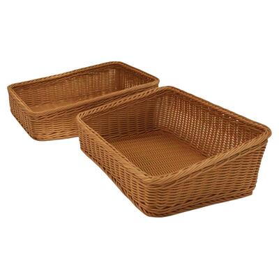 藤编织收纳篮超市水果陈列展示篮