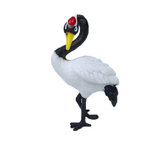 迷你仿真丹顶鹤仙鹤微景观摆件假山盆景多肉盆栽造景装饰品小动物