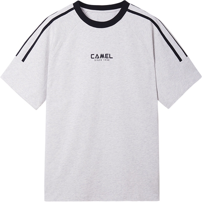 骆驼男装重磅纯棉短袖t恤男夏季2026新款美式复古休闲宽松半袖