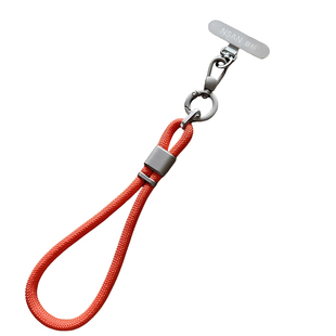 星宇橙色高端新款钛原色可调节手机挂绳短款手腕绳多功能手机链垫片壳子挂链结实防丢防盗户外金属夹片男女款