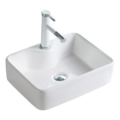 陶瓷长方形卫生间白色台上盆