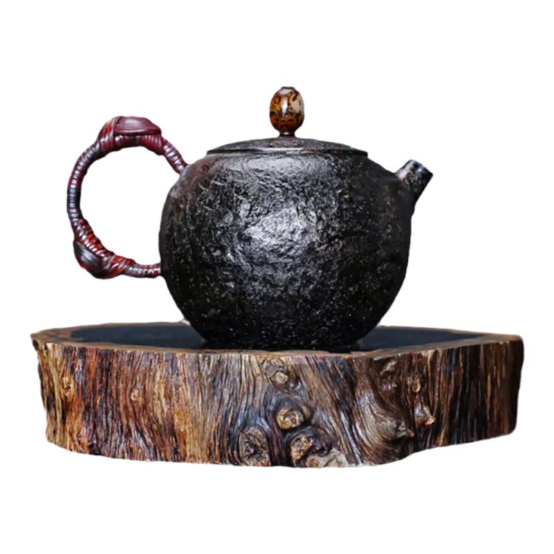 義清堂银壶足银999复古泡茶壶 纯手工一张打君悦银茶壶家用小银壶