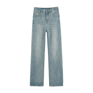 小个子裤子女款2026新款春秋薄款浅色冬季加绒加厚窄版直筒牛仔裤