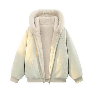 【敖瑞鹏代言】Genio Lamode连帽座山雕皮衣外套棉服男女冬季保暖