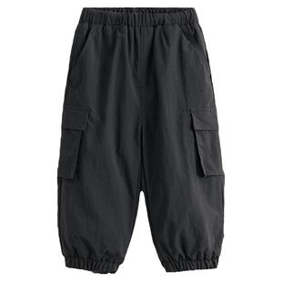 【三防加绒】马克珍妮男童山系户外工装束脚裤儿童裤子冬装241381