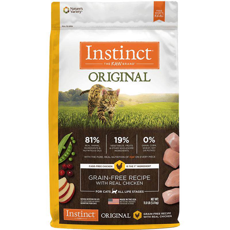 【临期 质保24.4月起】Instinct天然百利猫粮无谷鸡肉全猫粮5磅