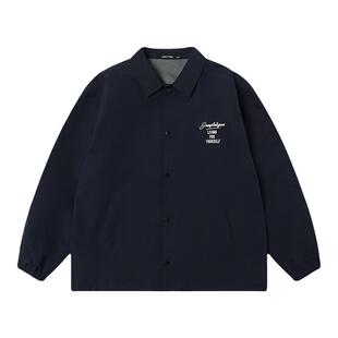 丛林老虎简约logo刺绣工装夹克户外防风冲锋衣翻领宽松外套男女