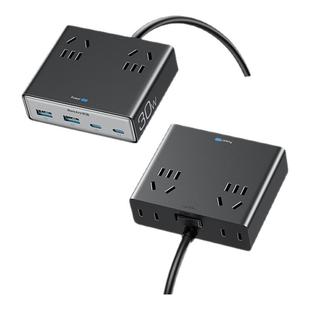 航嘉充吧灵动M30/20快充插座新国标30W桌面多功能充电站USB口排插