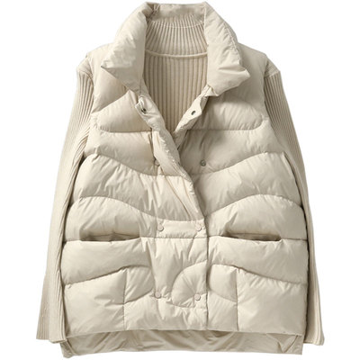 欧洲站轻薄冬季外穿时尚羽绒马甲