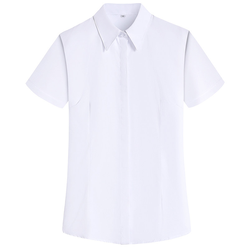 小领防走光长袖白色衬衫女百搭显瘦正装条纹职业装工作服工装衬衣