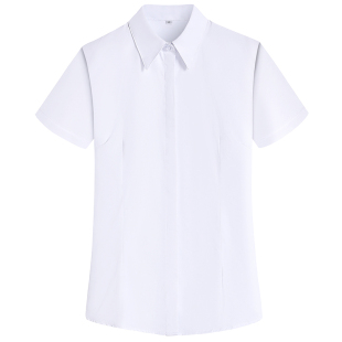 小领防走光长袖白色衬衫女百搭显瘦正装条纹职业装工作服工装衬衣