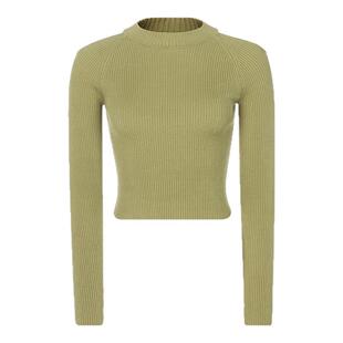 INSPIRE&STORIES 露肩设计长袖针织衫秋冬女士纯色修身圆领打底