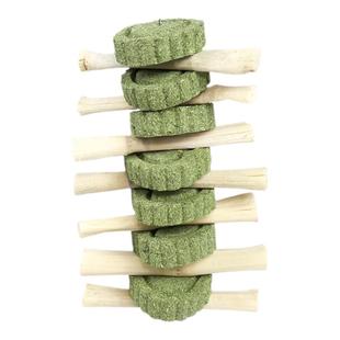 兔子磨牙草饼龙猫豚鼠磨牙棒磨牙枝兔子甜竹磨牙串兔子解闷玩具