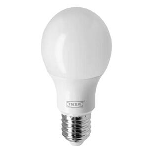 宜家正品里耶 LED灯泡 E27 470流明 球形 乳白色台灯家用暖灯护眼