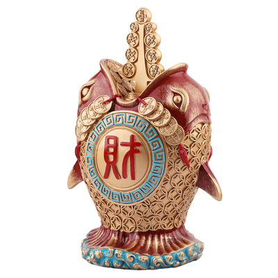 现货李居明鲸吞万里财八白摆件