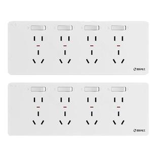 86型扩展式插座带开关指示灯墙上固定式插座多功能免布线拓展插座